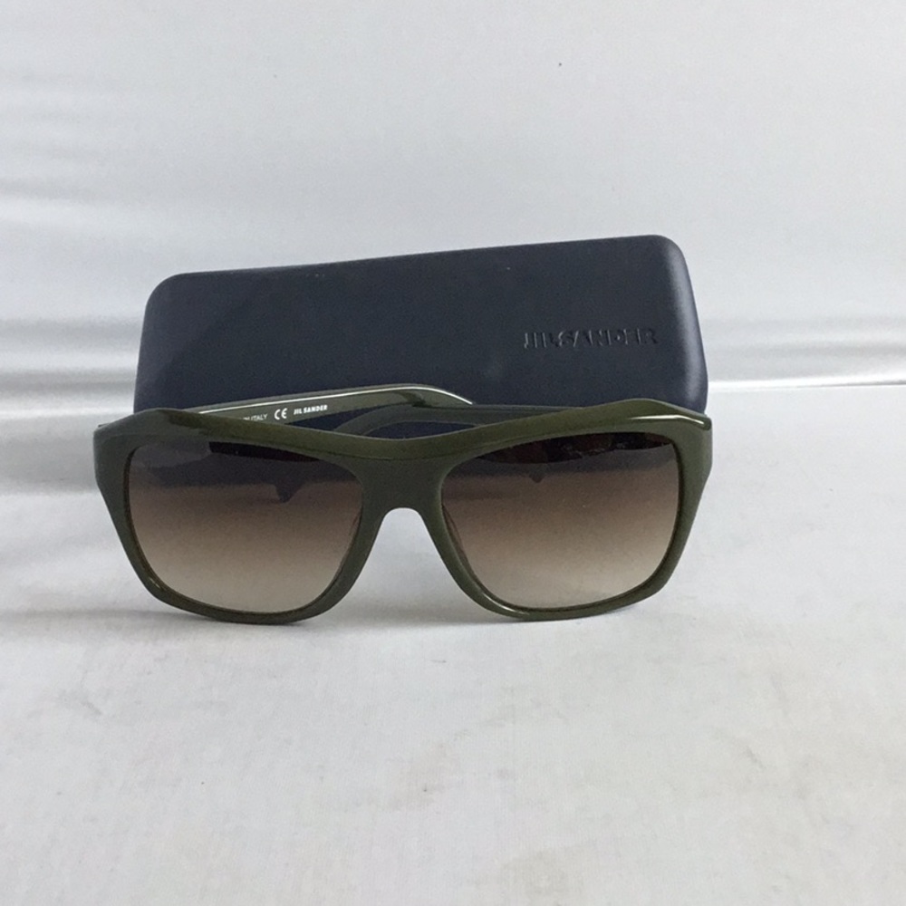 Jil Sander Olive Green Gradient Lens Sunglasses